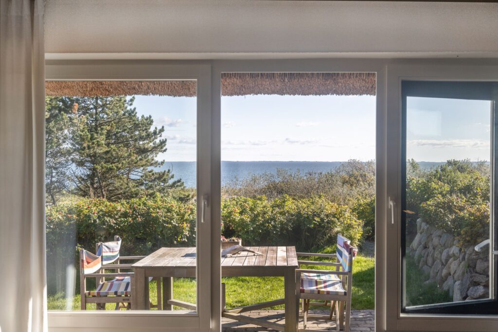 Gartentür mit Blick auf die Nordsee in Ferienwohnung in Keitum auf Sylt