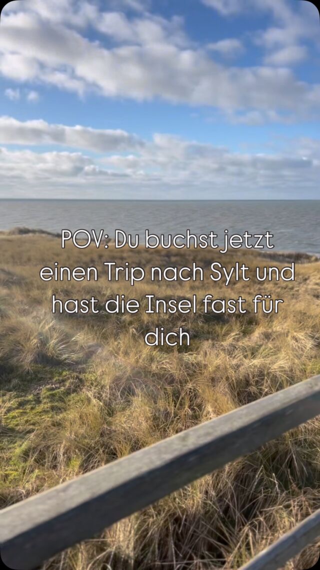 Sylt exklusiv: So könnte dein Winter jetzt noch aussehen 🌊♥️ 

Wer die Nebensaison kennt, liebt sie! Nie ist es so ruhig, nie hat man die Strände so für sich…

Jetzt unsere Homepage besuchen und buchen✨